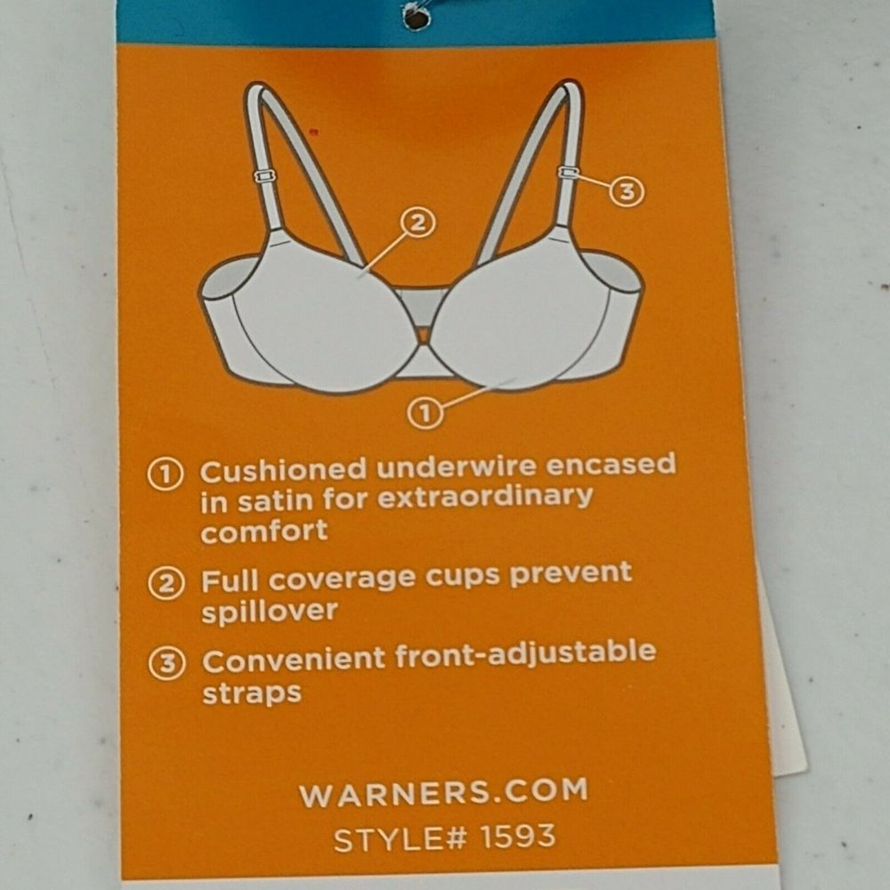 Warner’s Women’s This Is Not A Bra Full-Coverage Underwire Bra 34DD - Picture 5 of 8